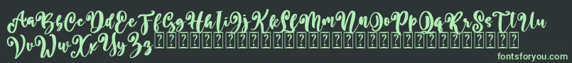 Better Summer Free-fontti – vihreät fontit mustalla taustalla