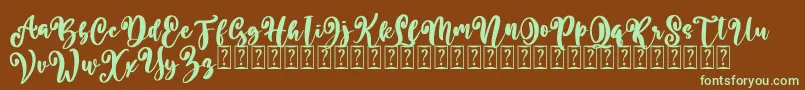 Better Summer Free-Schriftart – Grüne Schriften auf braunem Hintergrund