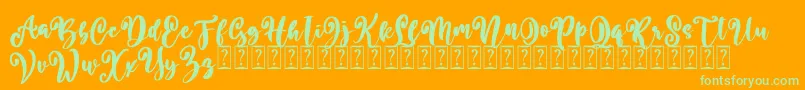 Better Summer Free Font – Green Fonts on Orange Background