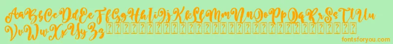 Better Summer Free-Schriftart – Orangefarbene Schriften auf grünem Hintergrund