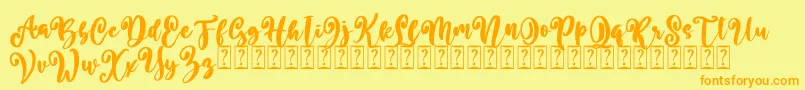 Więcej informacji o czcionce Better Summer Free Czcionka Better Summer Free – pomarańczowe czcionki na żółtym tle