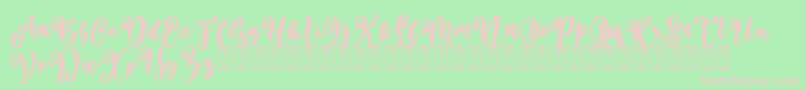 Fonte Better Summer Free – fontes rosa em um fundo verde