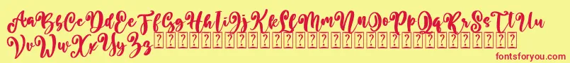 Better Summer Free Font – Red Fonts on Yellow Background