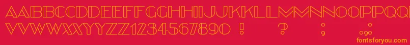 Better-Schriftart – Orangefarbene Schriften auf rotem Hintergrund