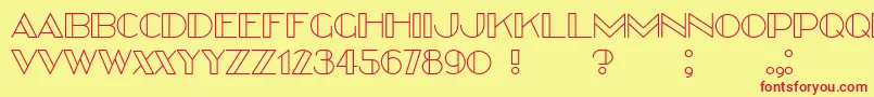 Better-Schriftart – Rote Schriften auf gelbem Hintergrund