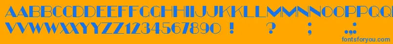 BetterBook Font – Blue Fonts on Orange Background