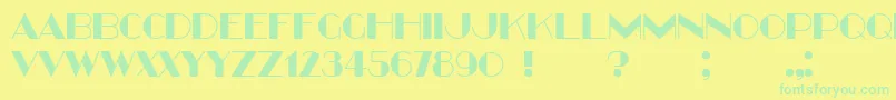 BetterBook Font – Green Fonts on Yellow Background