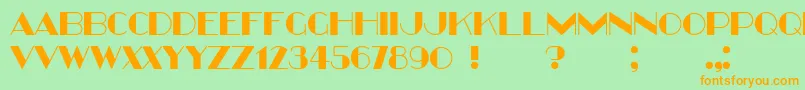 BetterBook Font – Orange Fonts on Green Background