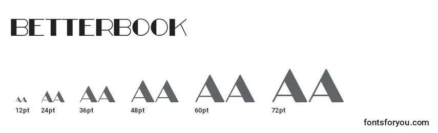 BetterBook Font Sizes