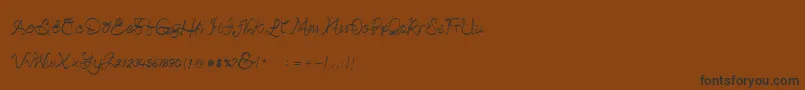 フォントBetterday Demo – 黒い文字が茶色の背景にあります