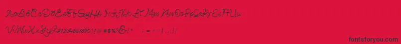 Betterday Demo Font – Black Fonts on Red Background