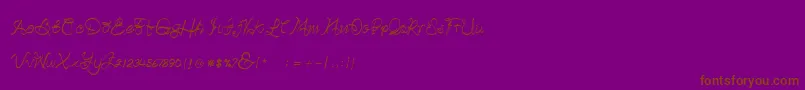 Betterday Demo Font – Brown Fonts on Purple Background