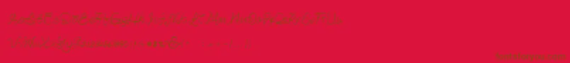 Betterday Demo Font – Brown Fonts on Red Background