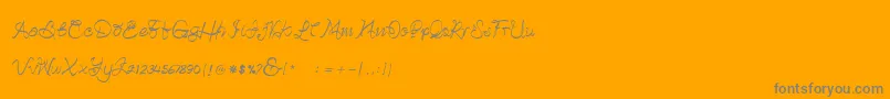 Betterday Demo Font – Gray Fonts on Orange Background