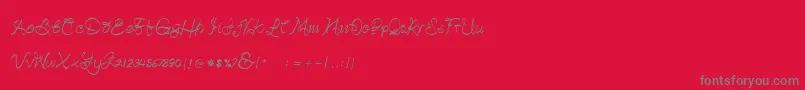 Betterday Demo Font – Gray Fonts on Red Background