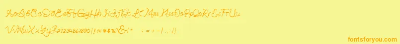 Betterday Demo Font – Orange Fonts on Yellow Background