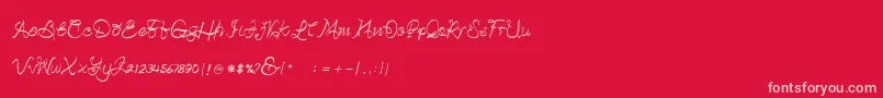 Betterday Demo Font – Pink Fonts on Red Background