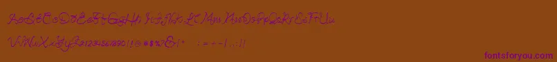 Betterday Demo-fontti – violetit fontit ruskealla taustalla