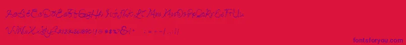 Betterday Demo Font – Purple Fonts on Red Background