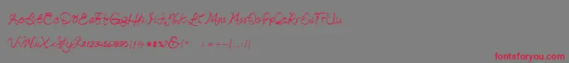 Betterday Demo Font – Red Fonts on Gray Background