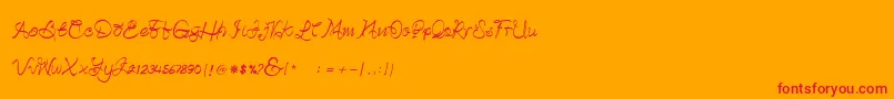 Betterday Demo Font – Red Fonts on Orange Background