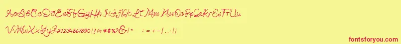 Betterday Demo Font – Red Fonts on Yellow Background