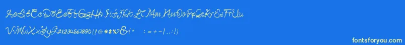 Betterday Demo Font – Yellow Fonts on Blue Background