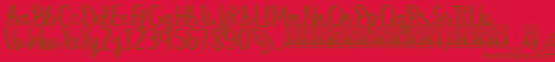 betterfly Font – Brown Fonts on Red Background
