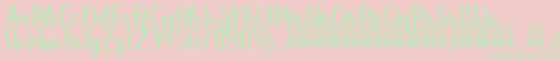 betterfly Font – Green Fonts on Pink Background