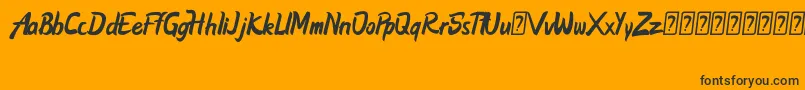 Betterize FREE-Schriftart – Schwarze Schriften auf orangefarbenem Hintergrund
