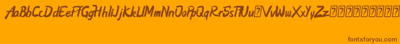 Betterize FREE-Schriftart – Braune Schriften auf orangefarbenem Hintergrund