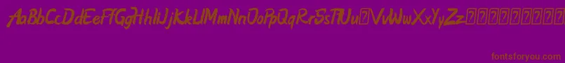 Betterize FREE-Schriftart – Braune Schriften auf violettem Hintergrund
