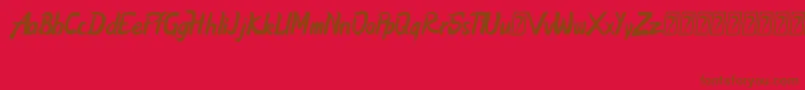 Fonte Betterize FREE – fontes marrons em um fundo vermelho