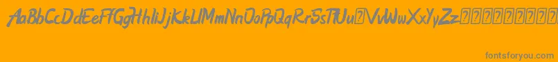 Betterize FREE-Schriftart – Graue Schriften auf orangefarbenem Hintergrund