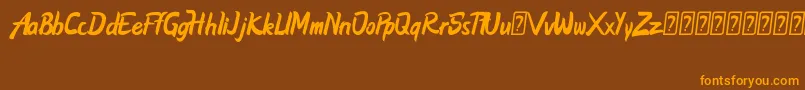 Betterize FREE Font – Orange Fonts on Brown Background