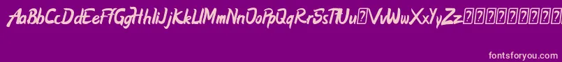 Betterize FREE-fontti – vaaleanpunaiset fontit violetilla taustalla