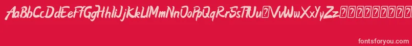 Betterize FREE-Schriftart – Rosa Schriften auf rotem Hintergrund