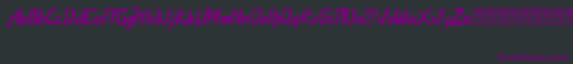 フォントBetterize FREE – 黒い背景に紫のフォント