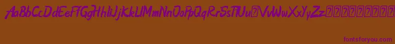 Betterize FREE Font – Purple Fonts on Brown Background