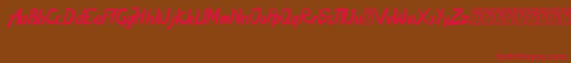 Betterize FREE Font – Red Fonts on Brown Background
