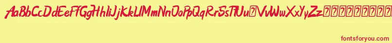 Betterize FREE Font – Red Fonts on Yellow Background