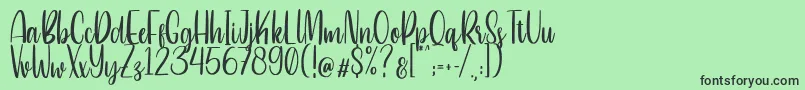 Betterlove Font – Black Fonts on Green Background
