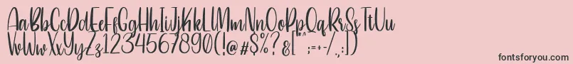Betterlove Font – Black Fonts on Pink Background
