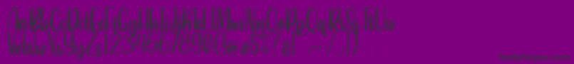 Fonte Betterlove – fontes pretas em um fundo violeta