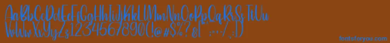 Betterlove Font – Blue Fonts on Brown Background