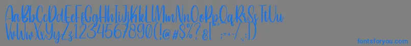 Betterlove Font – Blue Fonts on Gray Background