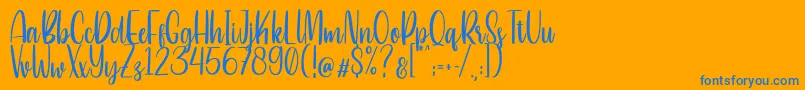 Betterlove Font – Blue Fonts on Orange Background