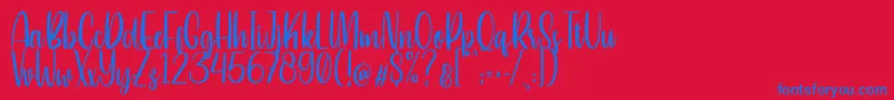 Betterlove Font – Blue Fonts on Red Background