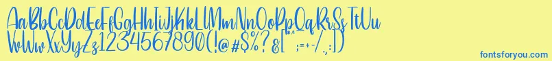 Betterlove Font – Blue Fonts on Yellow Background