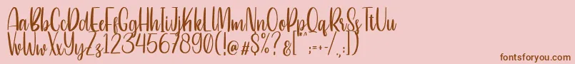 More about Betterlove Font Betterlove Font – Brown Fonts on Pink Background